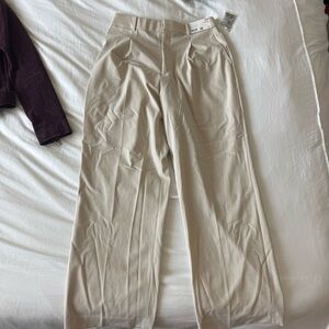 Uniqlo Cream Wide Leg Pants